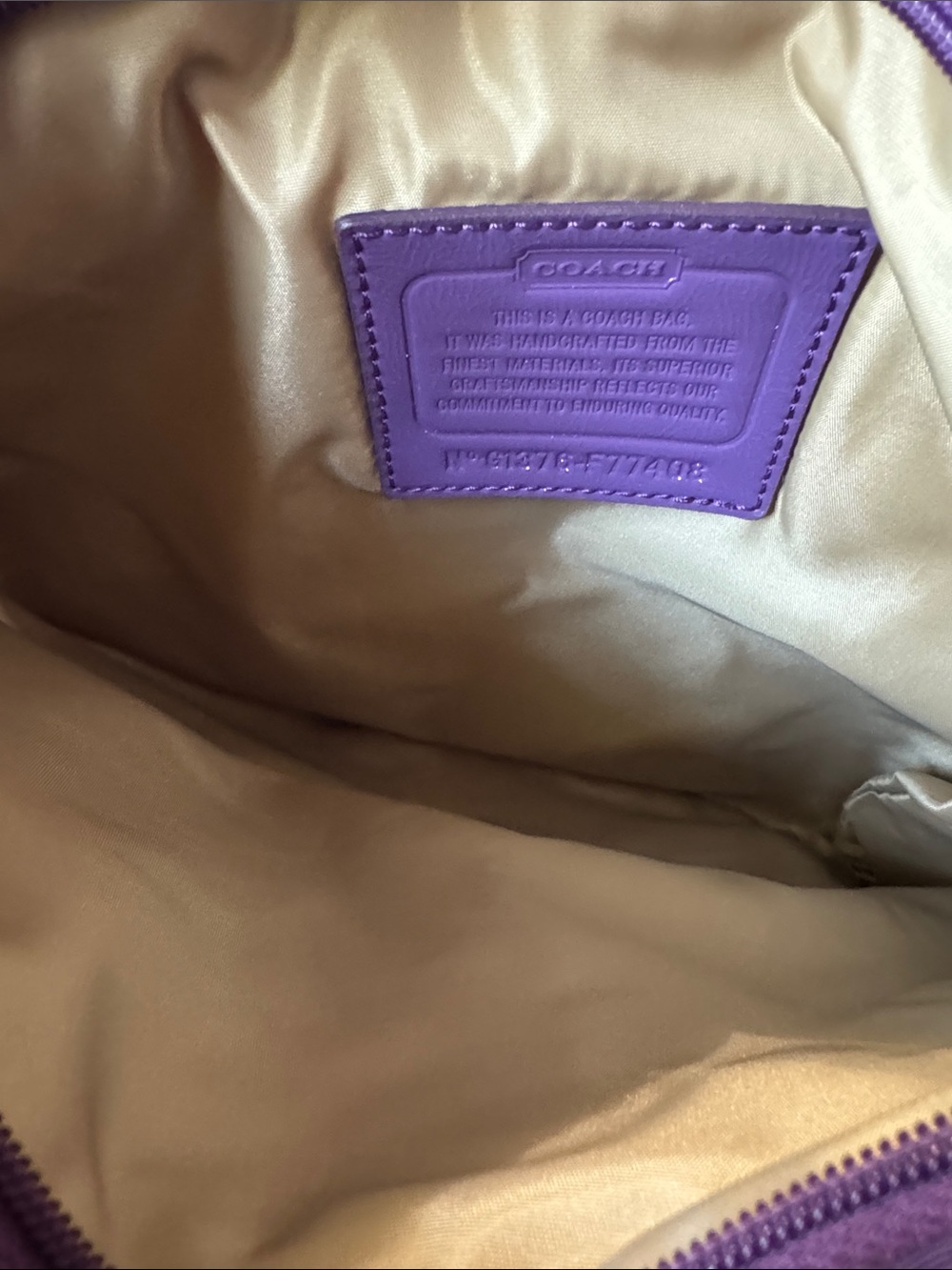 Coach Purple Signature Crossbody Poppy Bag - Picture 3 of 3